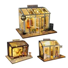 Кукольный дом мебель Diy кукольный домик 3D Деревянный миниатюрный кукольный домик игрушки для детей подарки на день рождения Быстрая