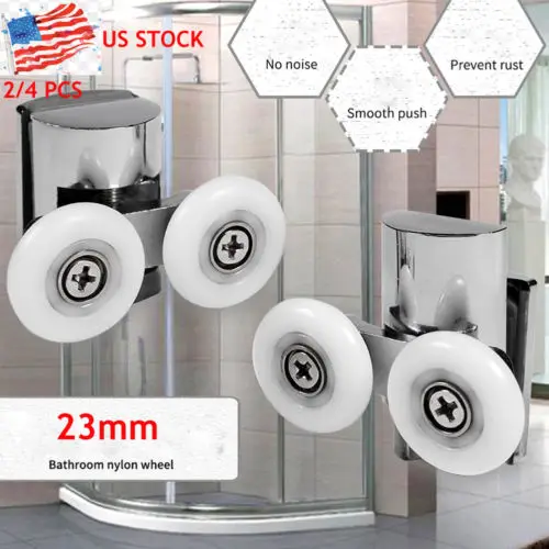 

2pcs-4pcs/set High quality Zinc Alloy Shower Bearing Hardware Sliding Door Twin Rollers Runners Top Bottom Cabin Accessories