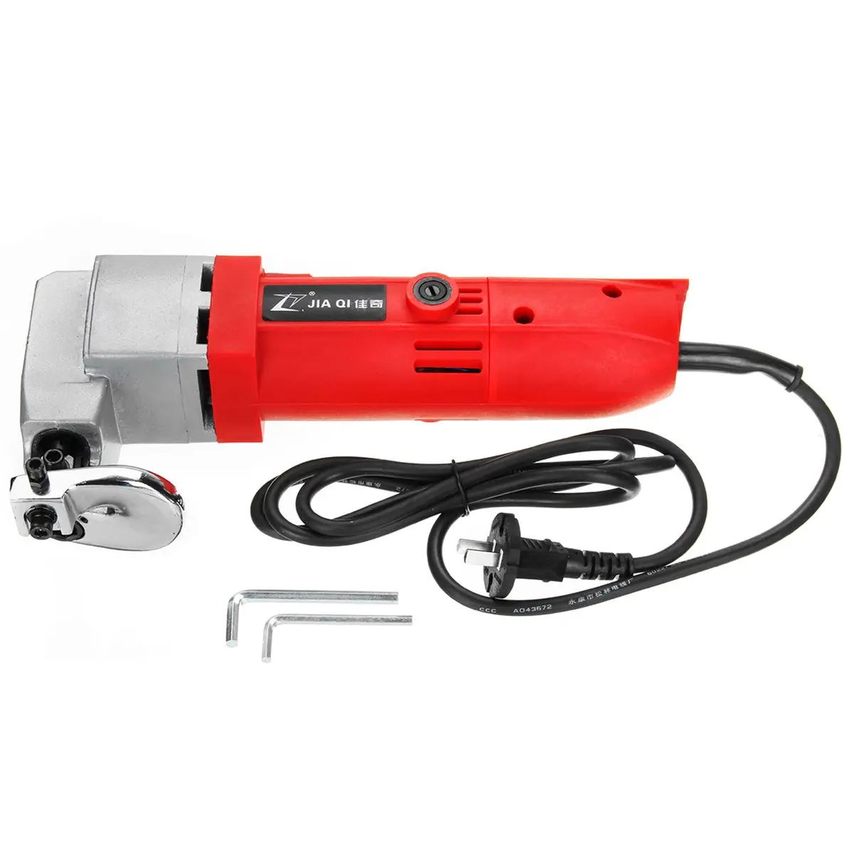 

580W 220V Aluminum Alloy 50Hz 2000r/min Head Shell Professional Electric Sheet Metal Shear Snip Scissor Cutter Power Tool