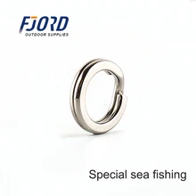FJORD раздельное кольцо из нержавеющей стали Размер 3-9# высокое качество укрепление твердого кольца приманка соединительное кольцо для морской рыбалки аксессуары