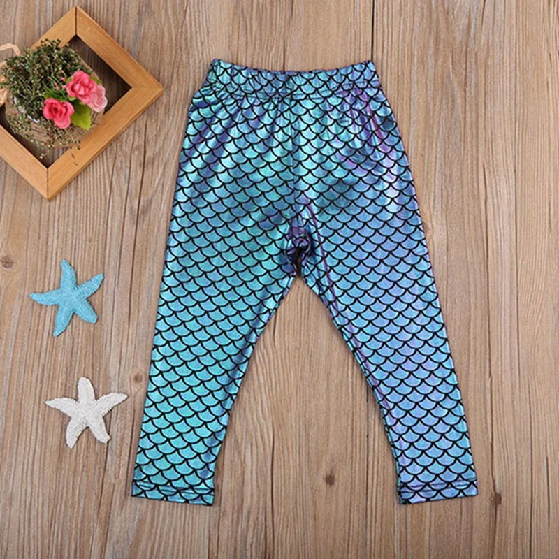 Girls Simulation Mermaid Cute Pants Leggings Colorful Digital Printing Summer Style Child Leggings Trouser Bottoms Girls Simulation Mermaid Cute Pants Leggings Colorful Digital Printing Summer Style Child Leggings Trouser Bottoms