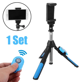 

High Quality bluetooth Selfie Stick Adjustable Extendable Tripod Monopod Kit for SLR Camera Smart Phone Holder Remote Shutter