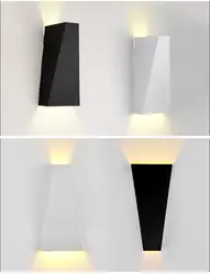 Современный светодиодный настенный светильник с двойной головкой, Геометрическая прикроватная настенная лампа, лампа для гостиной