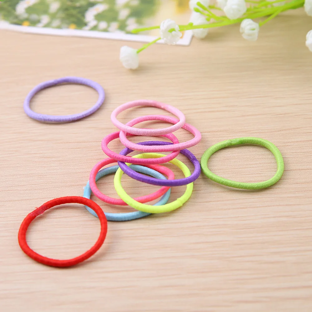 10Pc Cute Kids Elastic Tiny Hair Tie Rubber Band Girls Colorful Rope Ring Ponytail Holder Hair Accessories
