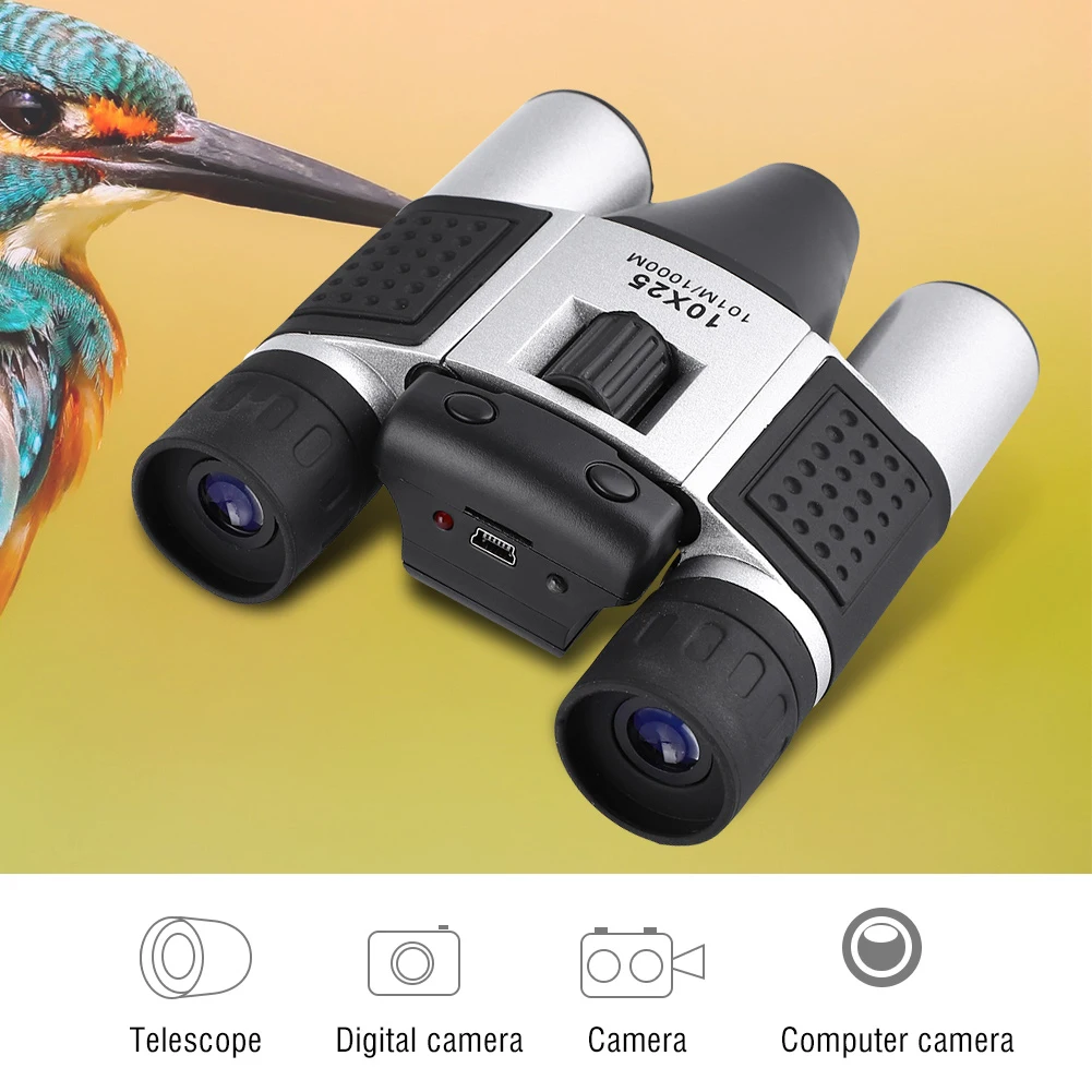 DT08 10X25 бинокль цифровая камера телескоп для спорта на открытом воздухе DVR видео