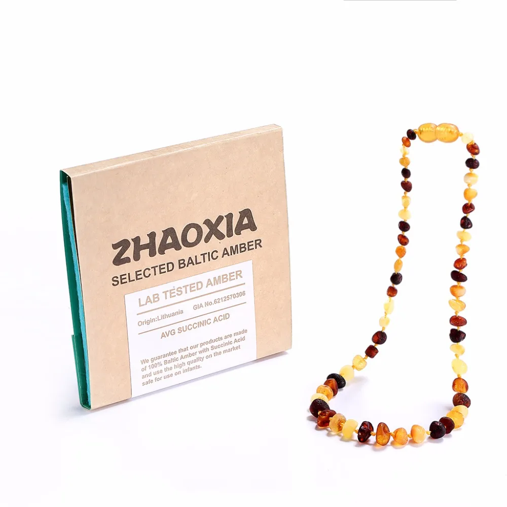 raw unpolished amber teething necklace
