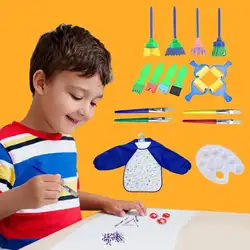 18 шт./компл. дети повернуть Spin губка краски рисунок игрушки Дети DIY цветок губка для граффити книги по искусству набор кистей ing инструмент