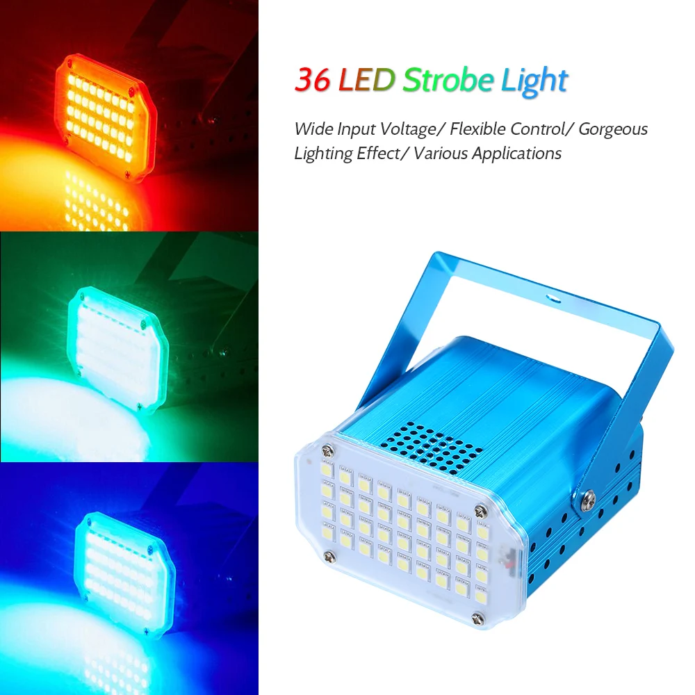 AC110 240V Portable Auto running 10W 36 LED Mini Strobe Light Stage