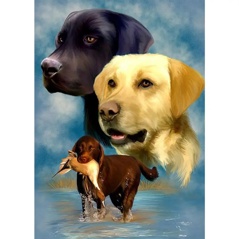 

Full Drill 5D DIY Diamond Painting Cross Stitch Animal Dog/Sky Cow/Pink Bird Mosaic Kit Diamond Embroidery Home Decor