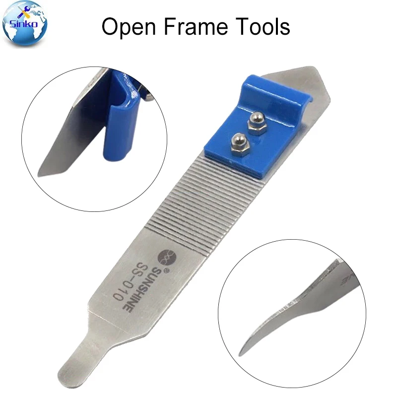 

Sunshine SS-010 Dual Ends Stainless Steel Disassemble Open Frame Tools For iPhone iPad Samsung Anti-slip Design Repair Tool