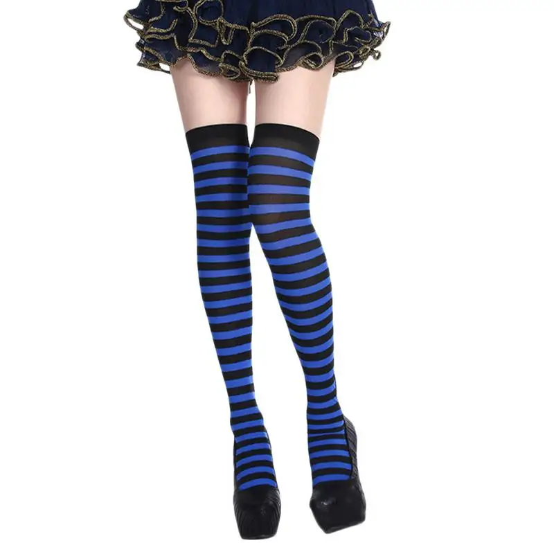Knee Socks Sexy Slim Striped Long Socks Autumn Winter Christmas Halloween Easter Ball Party Costume Knee High Socks