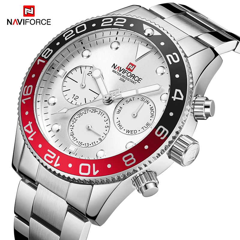 

NAVIFORCE Relogio Masculino Men Watch Top Brand Luxury Sport Waterproof Military Wristwatch Leather Quartz Male Clock 9147