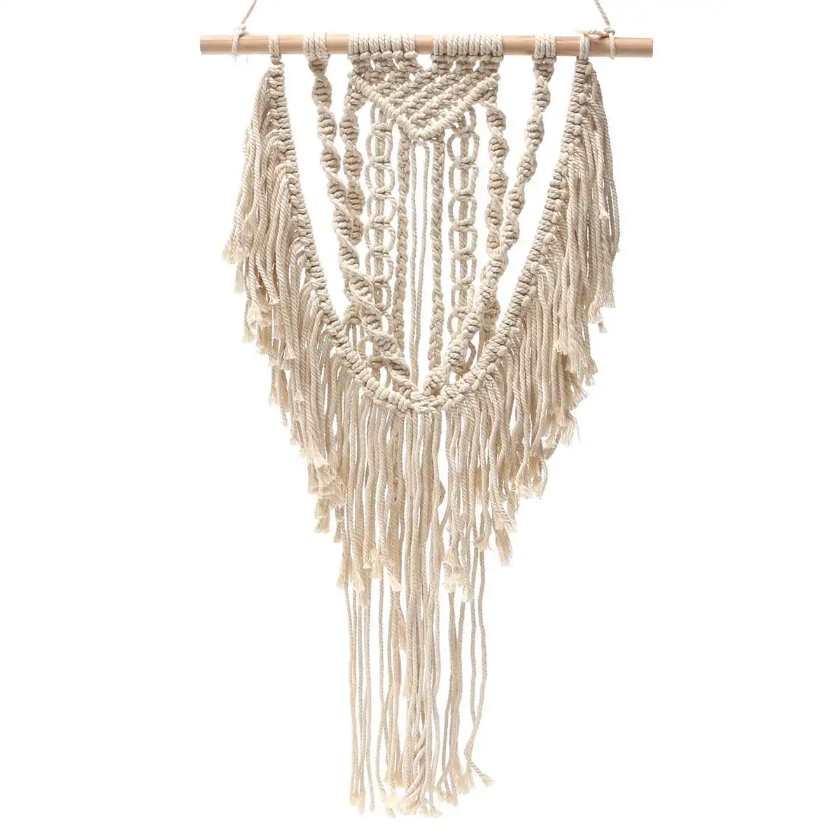 Beste Muur Opknoping Katoenen Touw Cords Breien Banner Tapestry Handgemaakte Bohemian Macrame Tapisserie Thuis Bruiloft Decoratie Gift 76 cm