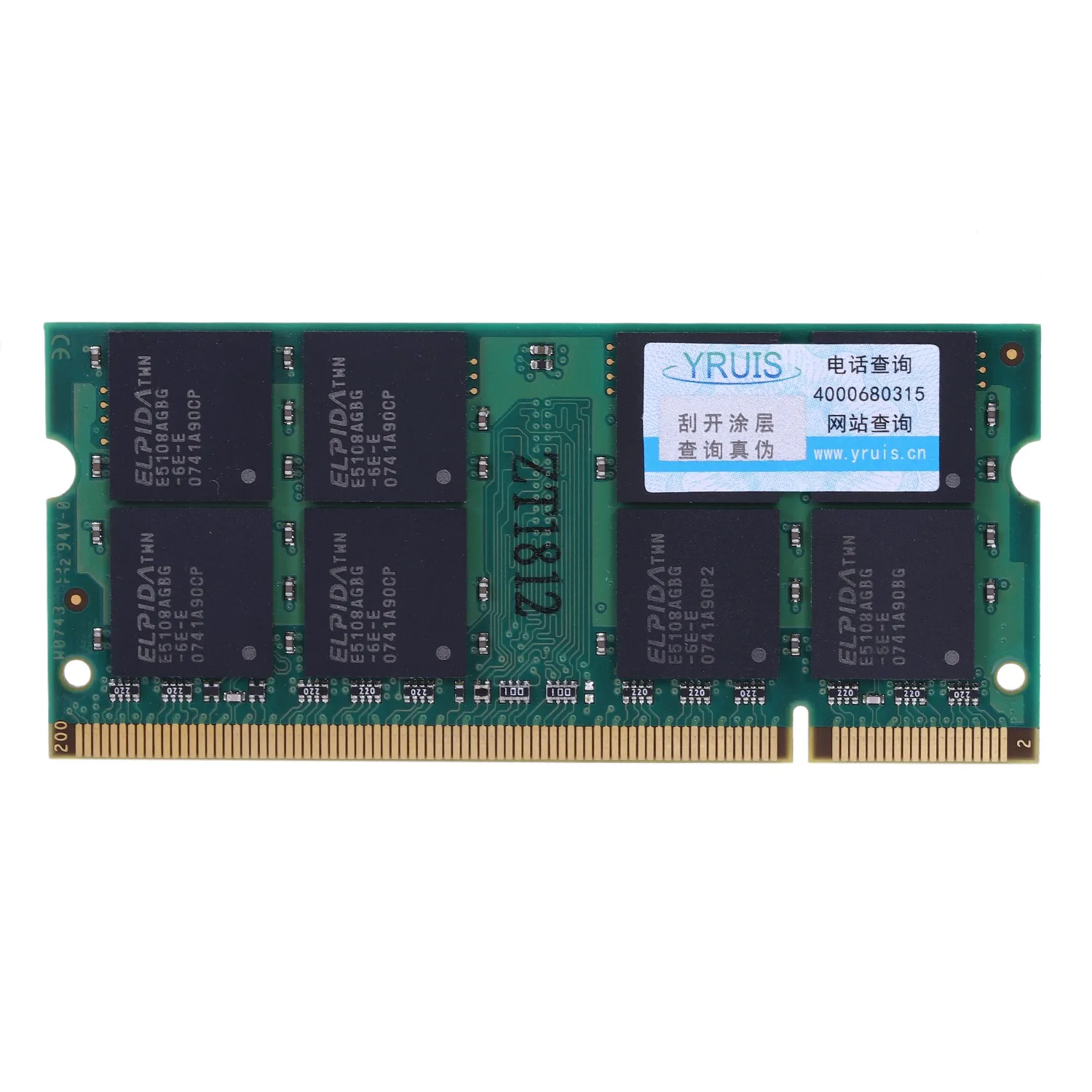 Yruis DDR2 800Mhz Ram Sodimm поддержка памяти ноутбука Memoria Ddr2 notebook(1,8 V