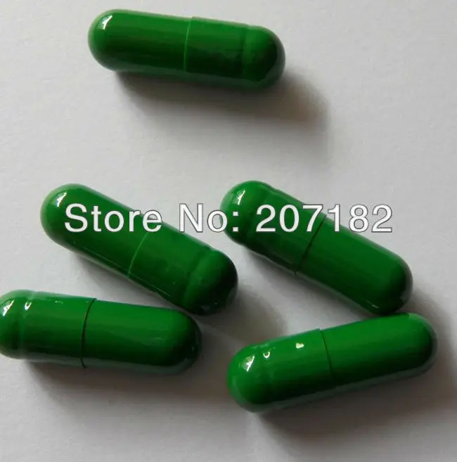

1000pcs Size 000 Green/Green Color Hard Gelatin Capsules, Empty Capsules, Capsule Shells 000#---Joined & Separated Available