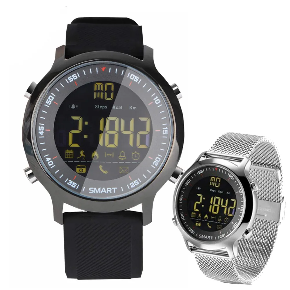 

EX18 Smart Watch Sports Bluetooth4.0 Message Push Call Reminder IP67 Waterproof Remote Camera Stopwatch Alarm Clock Calendar