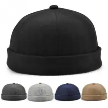 Весенняя мужская шапка, тренд ретро, с манжетами, Landlord Street Melon, однотонная шляпа, шляпа без козырьков, шапка в стиле хип-хоп, однотонная шапка