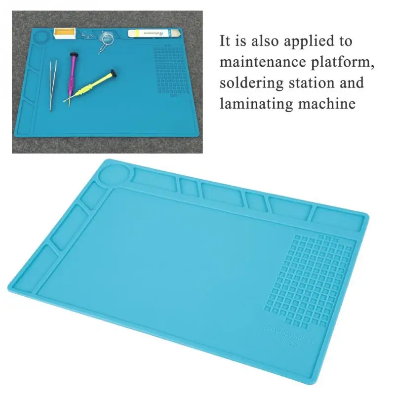 

34cm x 23cm Watch Repair Work Pad Soldering Station Heat Resistant Pad Watch Repair Non-slip Silicone Mat For Watchmaker