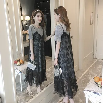 

Suit-dress Western Style Suit New Pattern Summer Twinset Lace Dress Woman