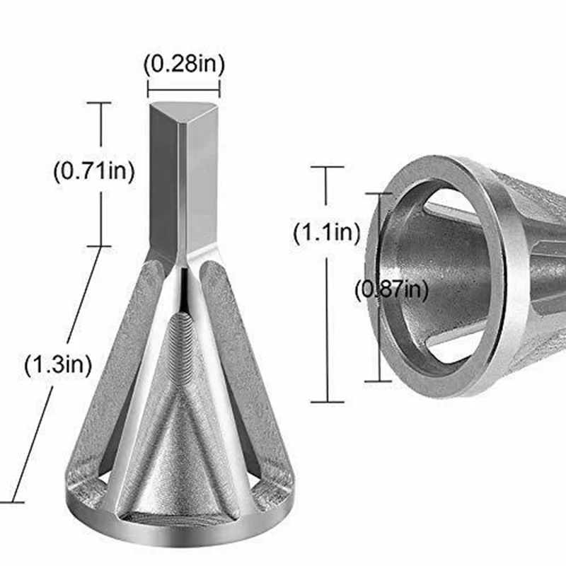 

2pcs Deburring External Chamfer Tool Stainless Steel For Drill Bit Burr Repair