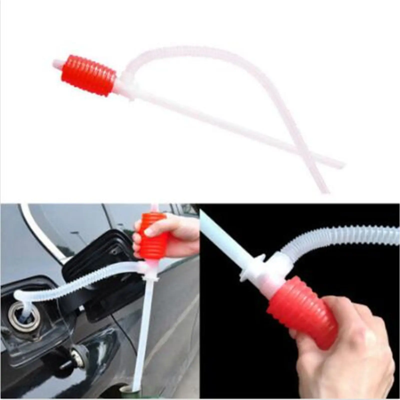 

Portable Manual Hand Siphon Syphon Oil Water Petrol crude oil engine Fuel Liquid Transfer Pump Pipe