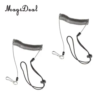 

2 Pieces 6.6 feet Retractable Heavy Duty Kayak Boats Paddle Leash Fishing Rod Tools Safety Lanyard Coiled Tether Accessories