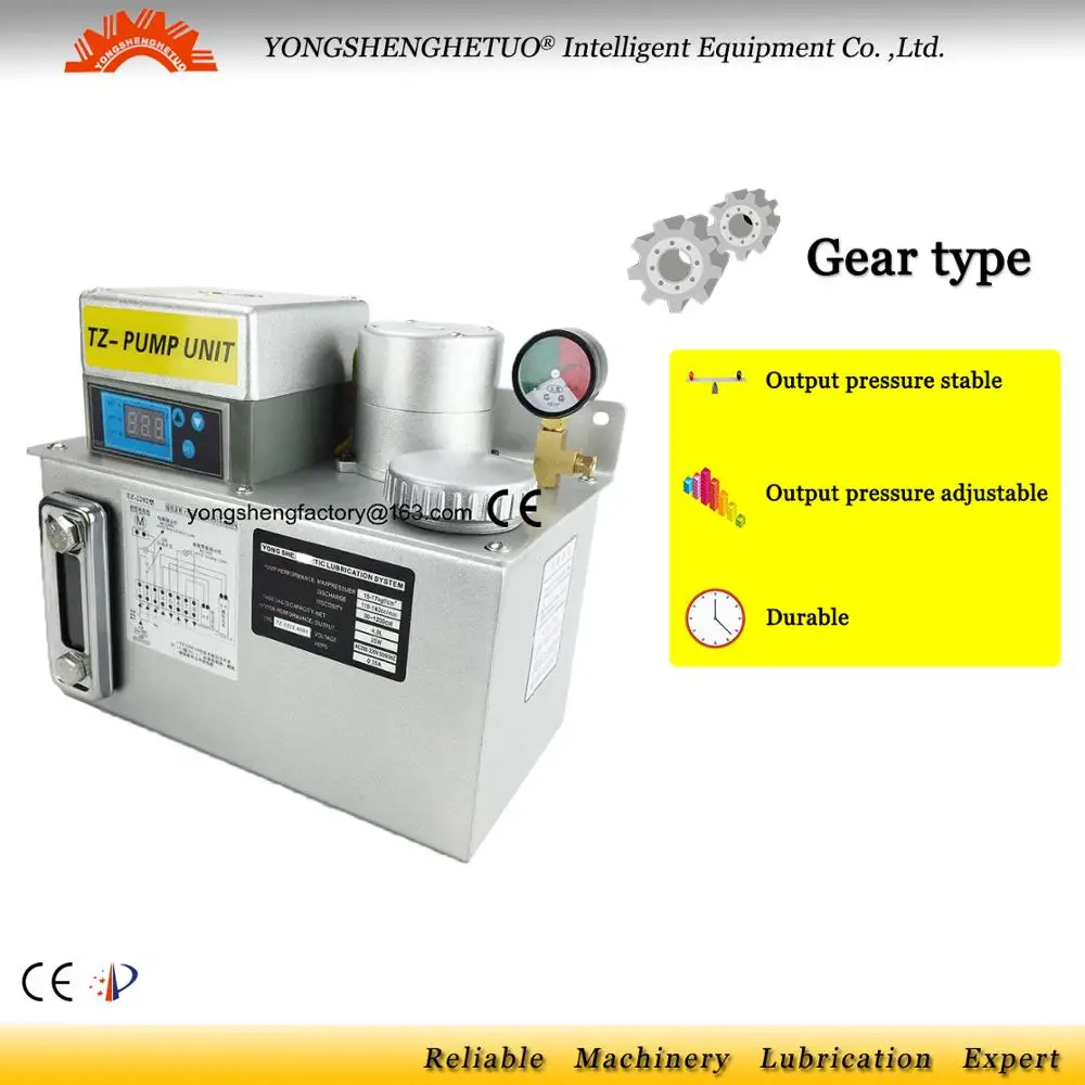 

Electric lubrication oil pump gear lubricator lubricating unit 4L 220V Metal tank TZ2232-400X for centralized lubrication system