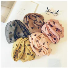 Новинка; сезон осень-зима; детский хлопковый и льняной шарф ярких цветов с рисунком ананаса; Детские шарфы для мальчиков и девочек