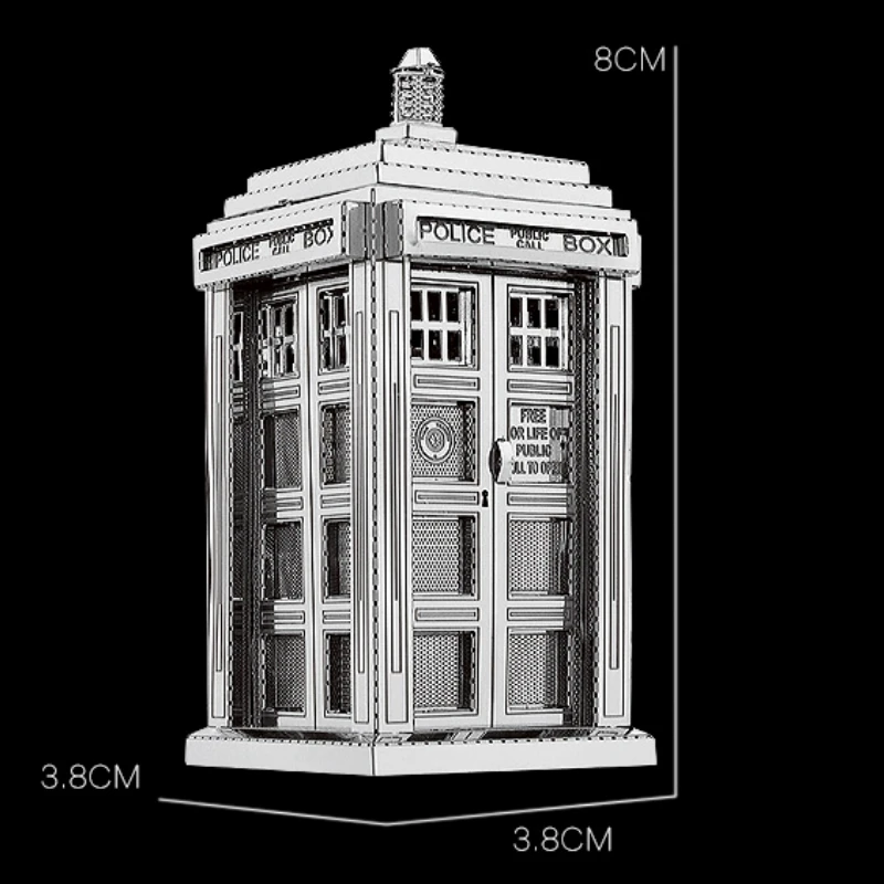 Tardis 3D металлические Пазлы Доктор Кто DIY Серебряная модель наборы лазерная резка собрать головоломки взрослых подарок игрушки, фигурки домашний декор ручной работы