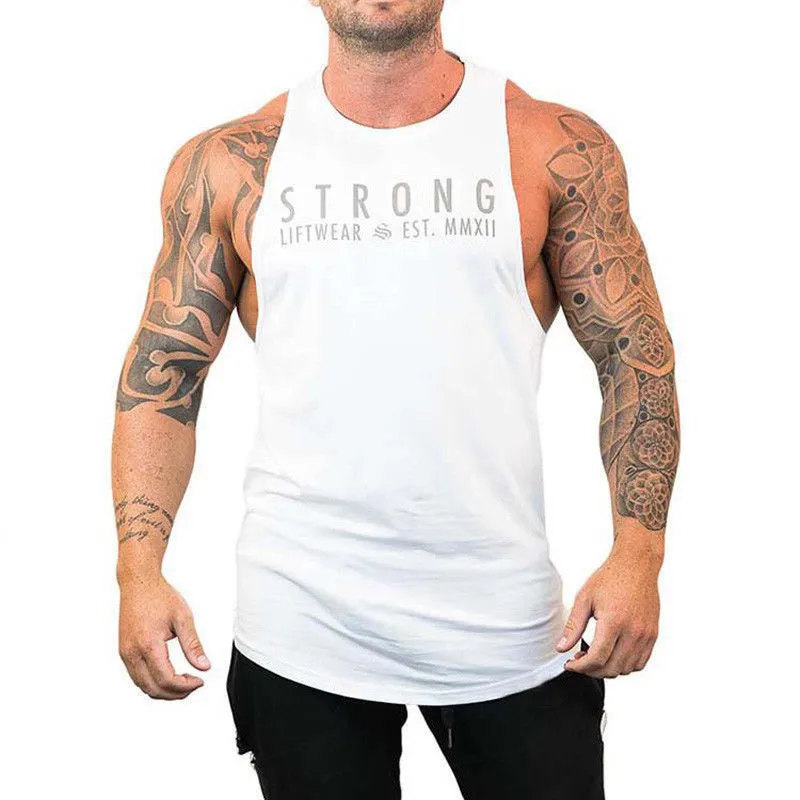 

gym vest tank top fitness clothing men Fitness Tank Tops Bodybuilding Muscle Tops Vests Loose gym clothing