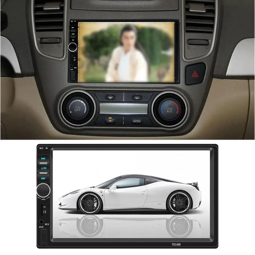 7 ''автомобильный MP5 плеер Bluetooth 2 Din Авто FM Радио сенсорный экран TF USB громкой