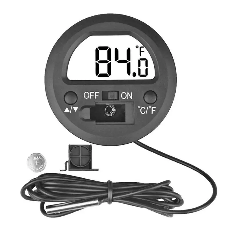 Round Electronic Digital Thermometer Hygrometer Fridge Freezer Tester