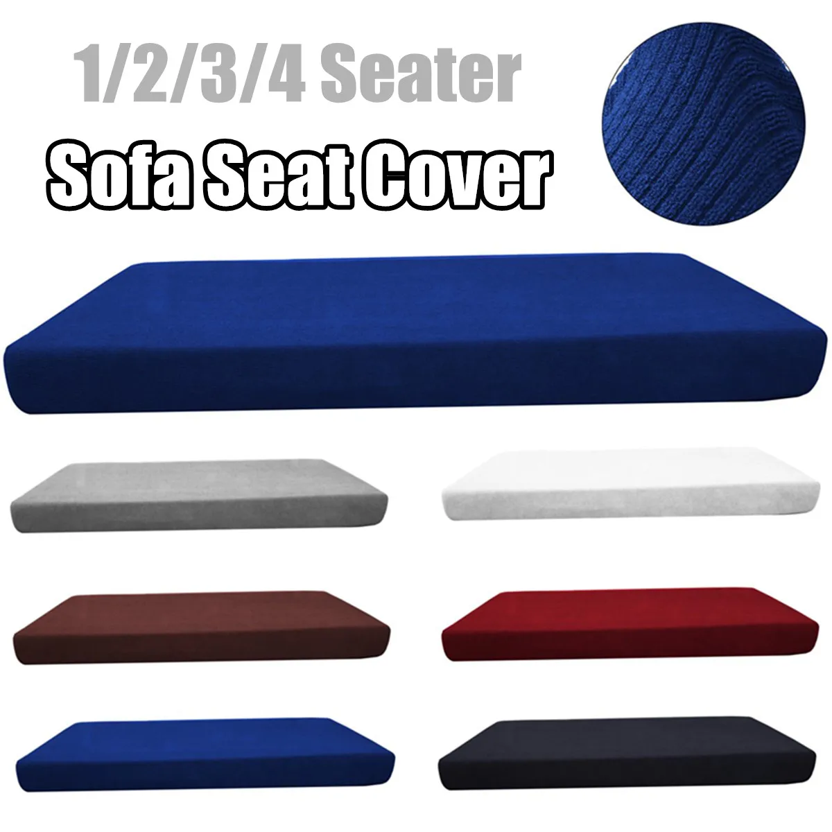 

1/2/3/4 Seater Elastic Stretchy Sofa Seat Cushion Covers Washable Slipcovers Couch Furniture Protector Replacement Pet Kid Mat