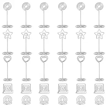 

Hot-30 Pcs Table Number Holders Place Card Holders Photo Stands Memo Clips for Parties Weddings Office, 5 Assorted Designs for