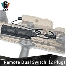 Элемент Softair Тактический Пульт Двойной 2 штекер давления PEQ Переключатель фонарик кнопка для M600 M300 M300V M600V Dbal-A2 M720V PEQ