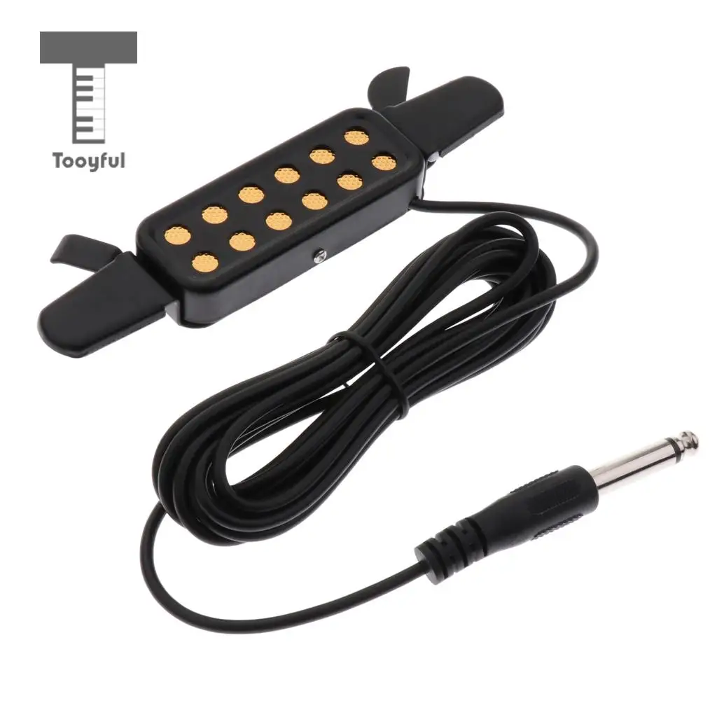 12 Hole Soundhole Pickup Transducer for Acoustic Classical Guitar with 6.35mm Jackin Guitar