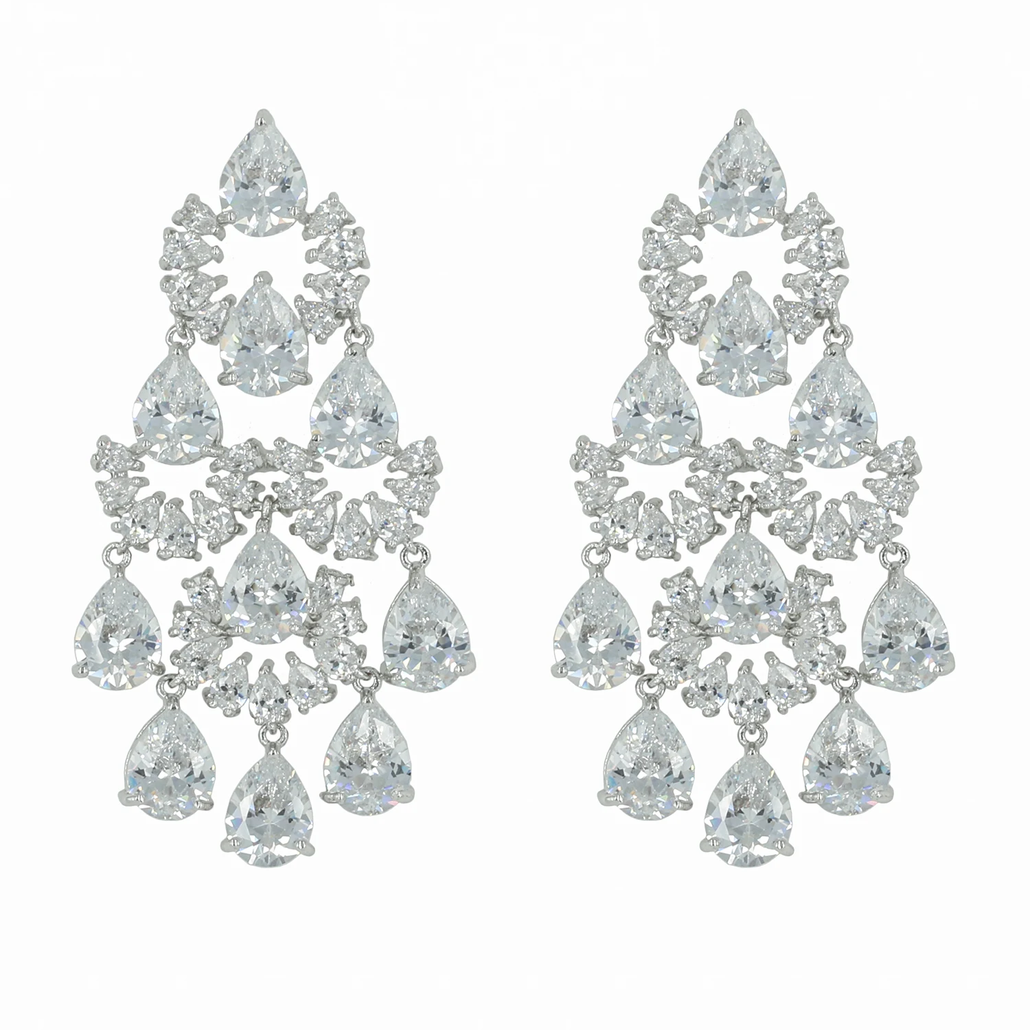 

Popular Full CZ Cubic Zirconia Drop Dangle Bridal Wedding Earring for Women Prom Jewelry Accessories CE10169