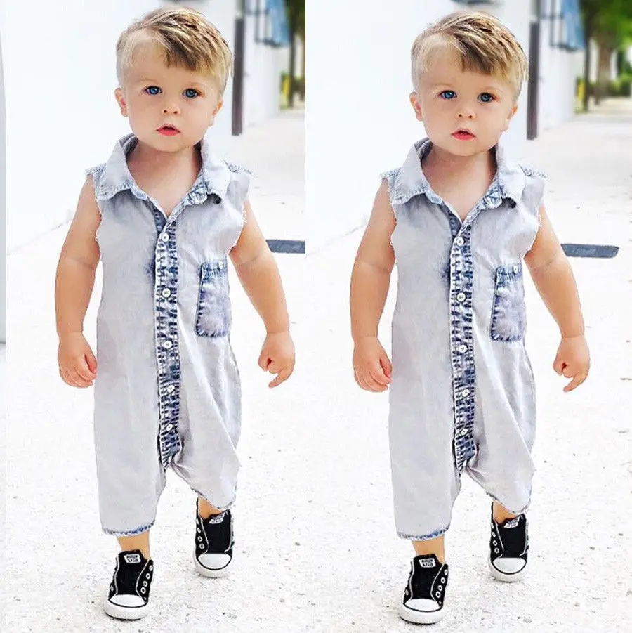 boys sleeveless romper