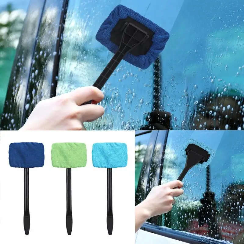 

VODOOL Microfiber Auto Window Cleaner Car Washable Brush Car Windshield Wiper Cleaner Home Cloth Car Wash Maintenance Clean Tool