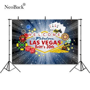 

Thin Vinyl welcome to LAS VEGAS Chip dice glitter children Photography studio Backgrounds professional indoor Photo Backdrops