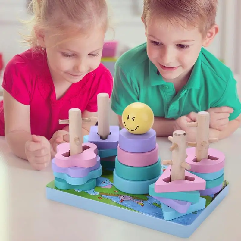 Многогранные развивающие строительные блоки Дети Ранние игрушки обучающая головоломка