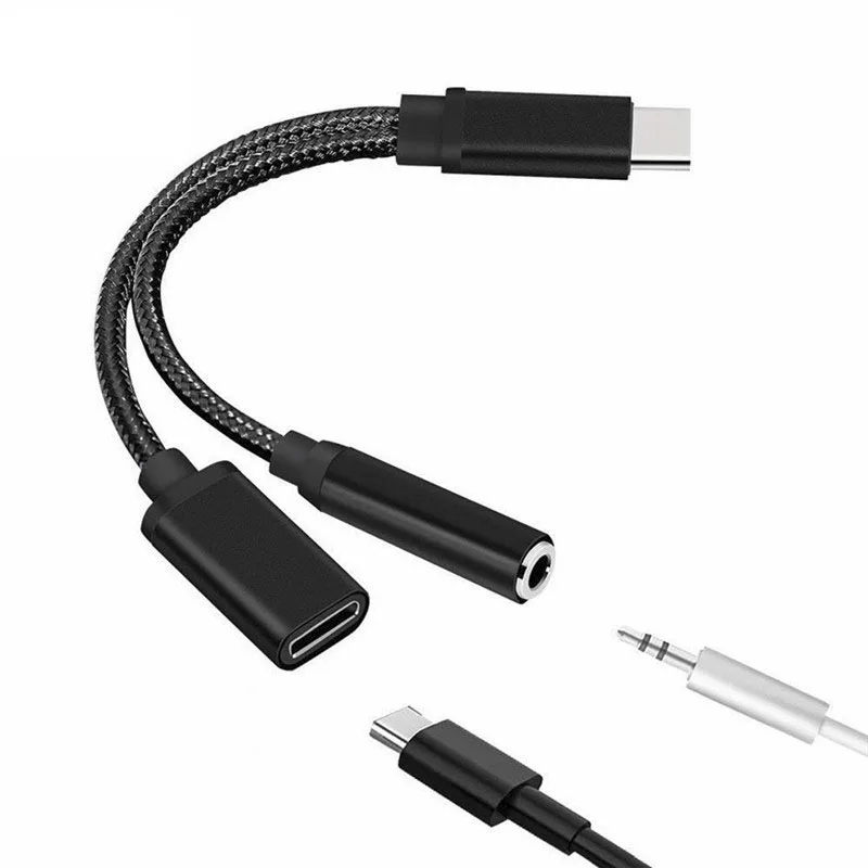 USB Type C to 3 5 Aux аудио кабель мм разъем для наушников адаптер гарнитура зарядный