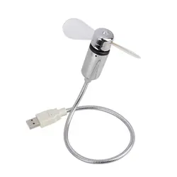 USB светодио дный LED часы вентилятор с функцией отображения в реальном времени USB Часы Вентилятор серебро