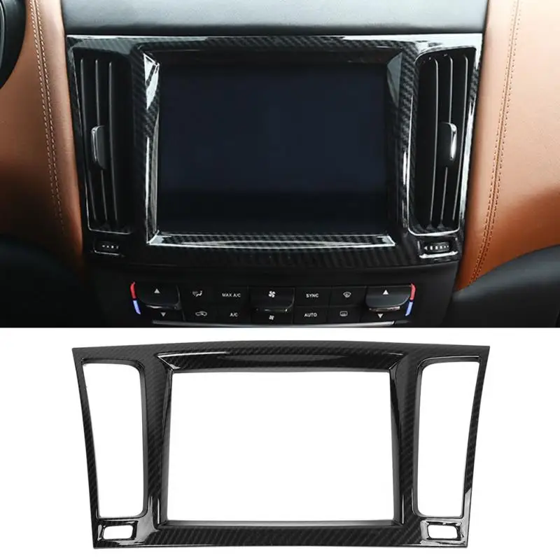 

Universal For Maserati Levante 2017-2018 1pc Carbon Fiber Style Car Auto Dashboard Navigation Frame Cover Trim Car Styling