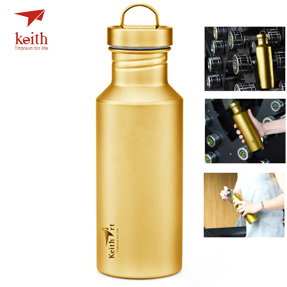 

Keith 550ml Pure Titanium Sports Kettle High Strength Camping Bottles Outdoor Hiking Traveling Sport Kettle Ultralight Water Cup