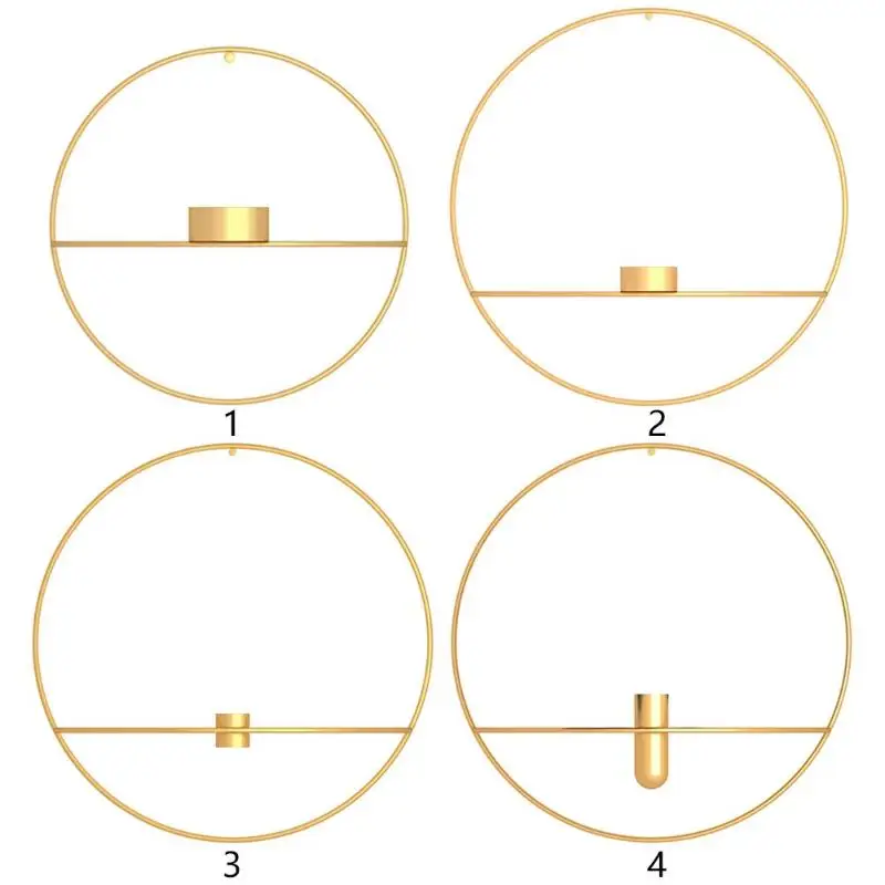 3D металлический подсвечник настенный геометрический Круглый Подсвечник домашний декор геометрический чайный светильник подарок на день Святого Валентина