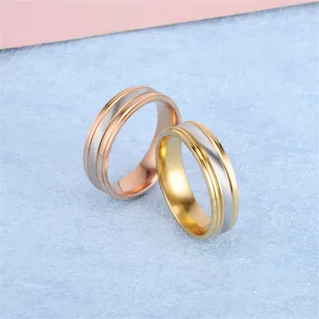 

2020 Stainless Steel Finger Rings For Men Twill Gold Ring For Women Couple Wedding Promise Rings Fashion Jewelry Ring For Lovers