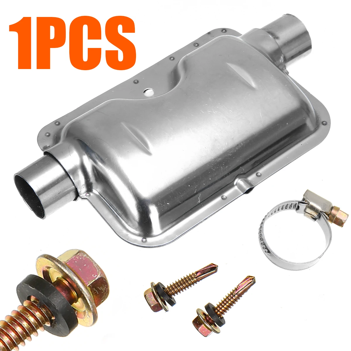 

Treyues 1set 24mm Exhaust Silencer + Clamps + Screw Stainless Steel For Webasto Eberspacher Car Auto Heater
