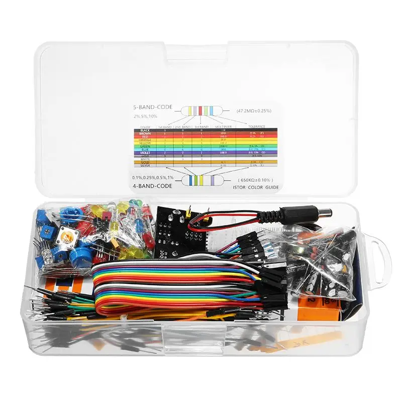 Электронные компоненты Junior Starter наборы с резистором Макет Блок питания для Arduino