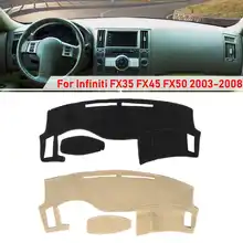 Автомобильный чехол для приборной панели, коврик для приборной панели, солнцезащитные козырьки, Солнцезащитный коврик, ковер для Infiniti FX35 FX45 FX50 2003-2008, черный, бежевый, противоскользящий